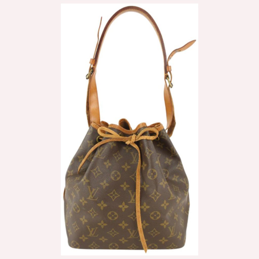 Louis Vuitton Monogram Petit Noe Drawstring Bucket Hobo Bag 1019lv24